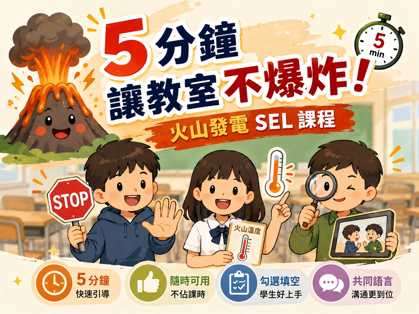 【SEL 課程】5分鐘讓教室不爆炸！🔥
