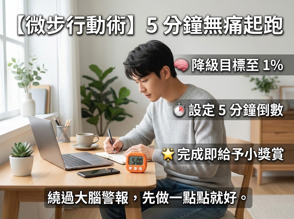 為什麼我們總在拖延？「5分鐘微步行動術」